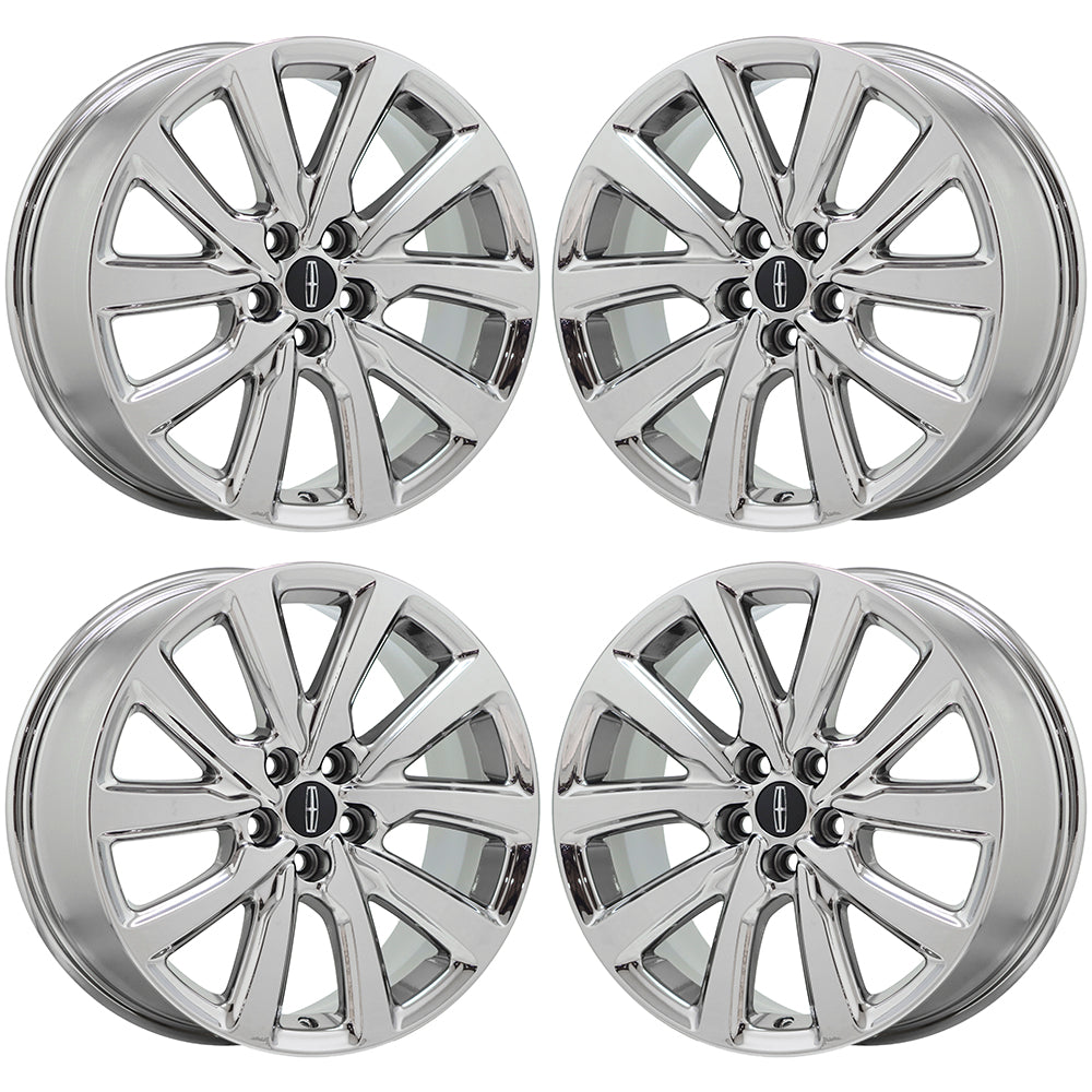 18" Lincoln Continental Bright Chrome wheels rims Factory OEM 10087